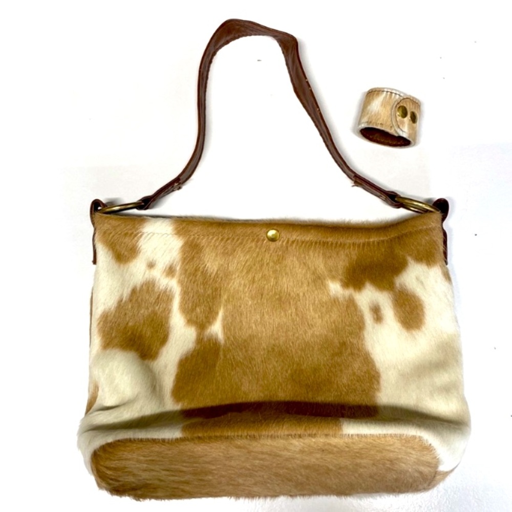 Wild Goose hand bag real fur leather